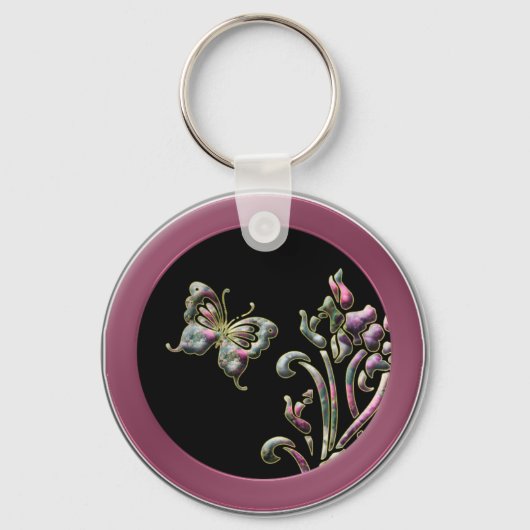 Gelaagde vlinder sleutelhanger (Voorkant)