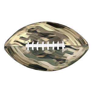 Gelaagde vormen in camouflagekleuren american football