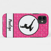 Gelaagde warmroze faux Rhinestone-handstandaard Case-Mate iPhone Case (Achterkant (horizontaal))