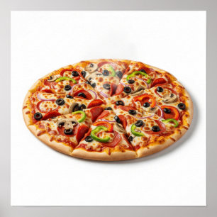 geladen pizza poster
