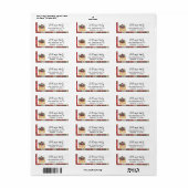 Geladen Script Feestdagen Achternaam Retouradres Etiket (Full Sheet)