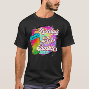 Geladen thee Junkie met Tea Lover Tie Dye Print T-shirt