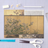 Gelakte chrysanten Coromandel schermen Tissuepapier (Craft)