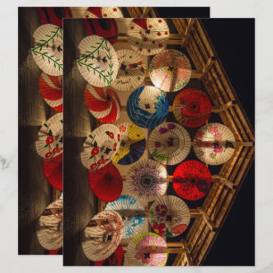 gelamineerd parasols plakboekpapier