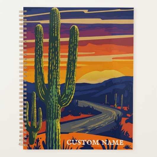 Gelamineerde Zuidwestelijke Landschap Print Custom Planner (Voorkant)