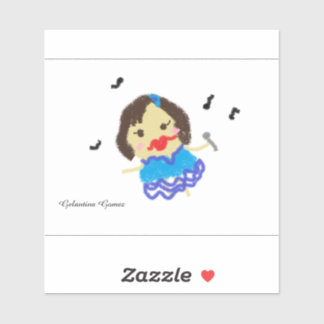Gelantina Gomez Zingende Sticker