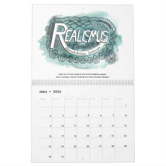 Gelassenheit Kalender 2026 (Mar 2026)