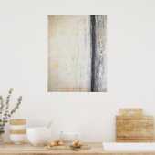 "Gelaste" grijze en gele Abstracte kunst Poster (Keuken)