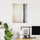 "Gelaste" grijze en gele Abstracte kunst Poster (Thuiskantoor)