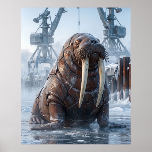Gelaste Walrus Haven Poster (Voorkant)