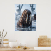 Gelaste Walrus Haven Poster (Keuken)