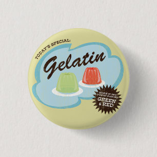 Gelatine (in groene en rode aroma's) Retro Flair Ronde Button 3,2 Cm