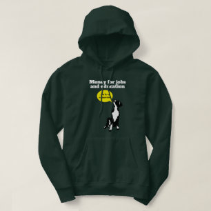 Geld Banen & Onderwijs Great Dane Puppy Protest Hoodie
