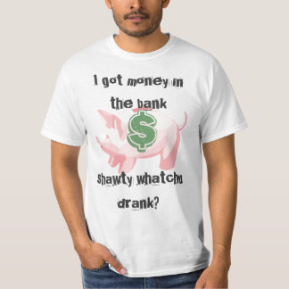 Geld bij de bank t-shirt