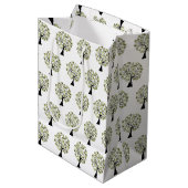 Geld Bomen op Wit Medium Cadeauzakje (Voorkant Gekanteld)