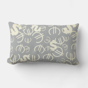 Geld Euro Dollar Patroon Worp Kussen Cushion