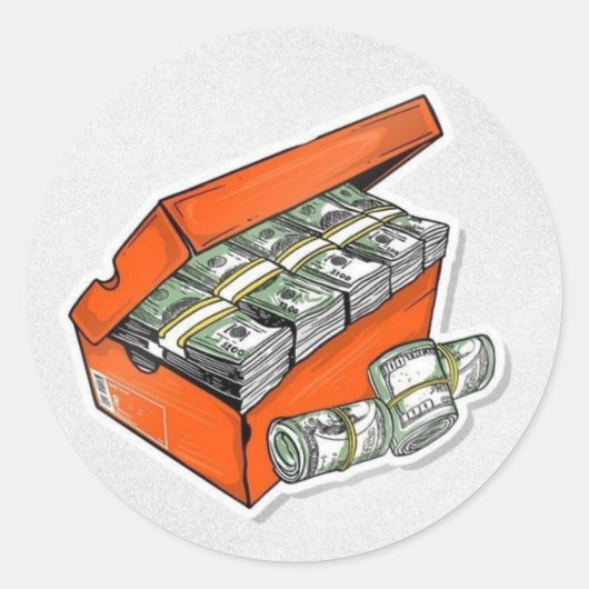 Geld gedrukt ronde sticker (Voorkant)