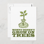 Geld groeit niet op bomen briefkaart (Voorkant / Achterkant)