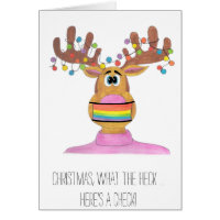 Geld in gesloten Gift LGBT Rudolph Mask Reindeer