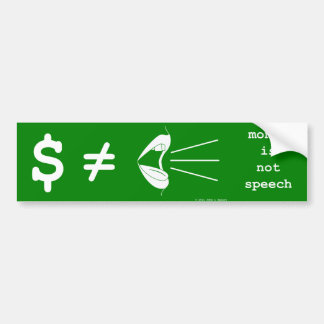 Geld is geen spraak bumpersticker