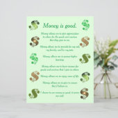 Geld is goed, lijst van bevonden (Staand voorkant)