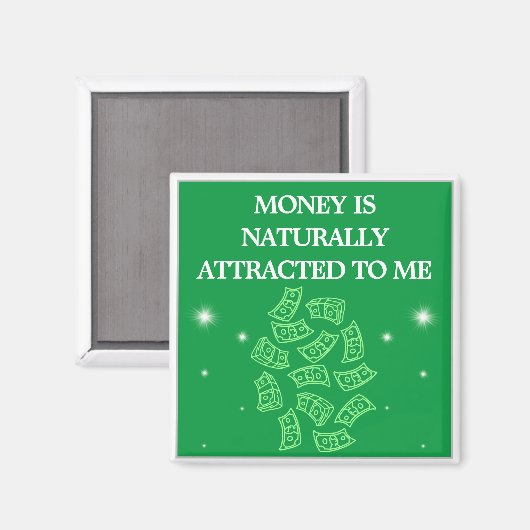 Geld is natuurlijk aangetrokken tot mij Magnet Magneet (Voorkant / Achterkant)