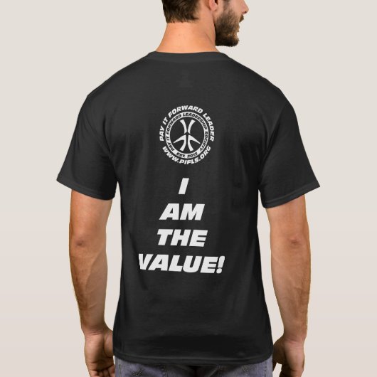 Geld is niet echt. Dat ben ik. Blk T-shirt (Achterkant)