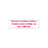 Geld is schuld!  zelfinktende stempel (Design)