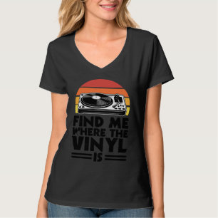 geld kan geen geluk kopen maar het koopt vinyl Muz T-shirt
