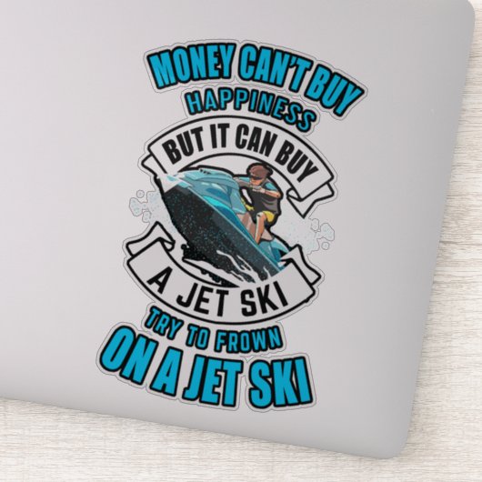 Geld kan geen geluk kopen, maar wel sticker (Detail)