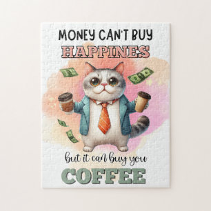 Geld Kan Geluk Niet Kopen Funny Kat Liefhebber Cad Legpuzzel