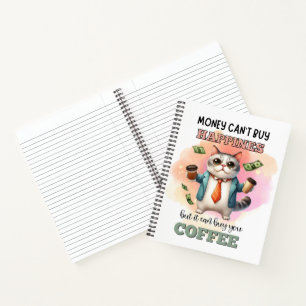 Geld Kan Geluk Niet Kopen Funny Kat Liefhebber Ges Notitieboek