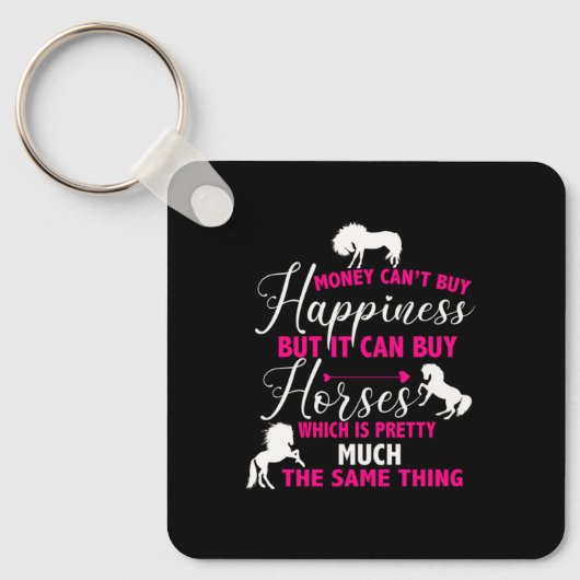 Geld kan Paarden warm roze kopen Sleutelhanger (Voorkant)