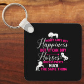 Geld kan Paarden warm roze kopen Sleutelhanger (Voorkant)