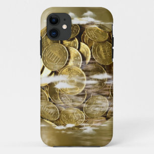 Geld laat de wereld draaien, geld wereld goud iPhone 11 hoesje