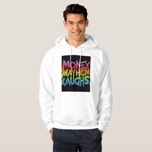 Geld Mayhem lacht Hoodie (Voorkant volledig)