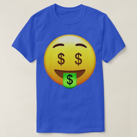 Geld Mond Gezicht Emoji TShirt (Design voorkant)