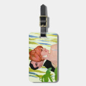 Geld op haar geest bagagelabel (Voorkant verticaal)