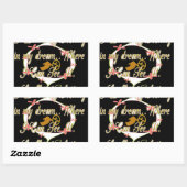 Geld praat in mijn dromen en ik hou ervan.png rechthoekige sticker (Vel)