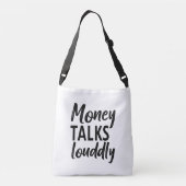 Geld praat luid - crossbody tas (Achterkant)