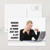 'Geld verdienen thuis' briefkaart (Voorkant / Achterkant)