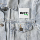 Geld verzenden vierkante button 5,1 cm (In situ)