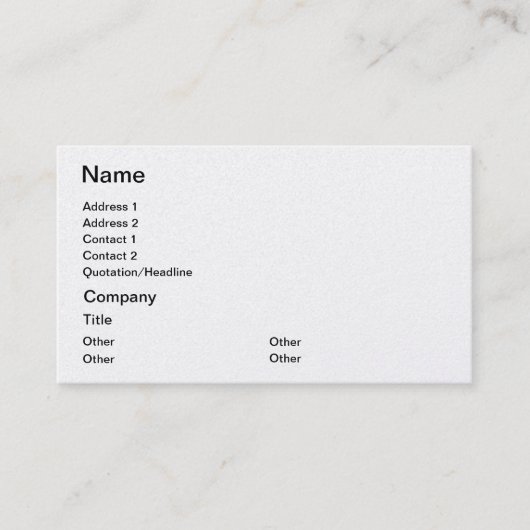 Geld - visitekaartje (Voorkant)