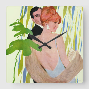 Geld voor haar vierkante klok