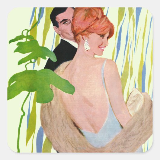 Geld voor haar vierkante sticker (Voorkant)