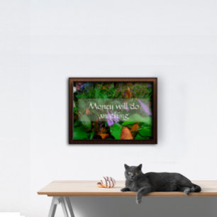 Geld zal alles doen wat wijsheid in gezegde poster