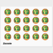 geldboer voor zigeuners ronde sticker (Vel)