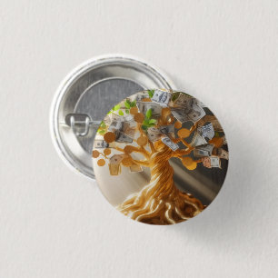 Geldbomen Knop Ronde Button 3,2 Cm