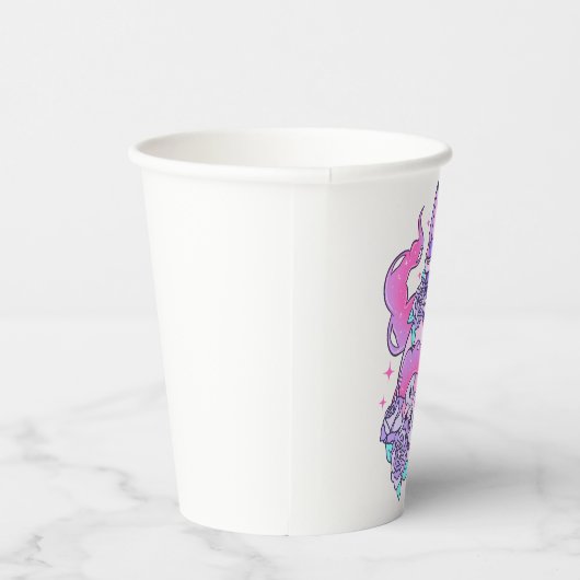 Gelddrank Schattige Roze Halloween Potion Fles Papieren Bekers (Rechts)