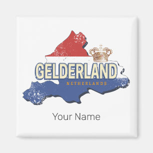 Gelderland Nederland kaart Nederlands Souvenir Magneet